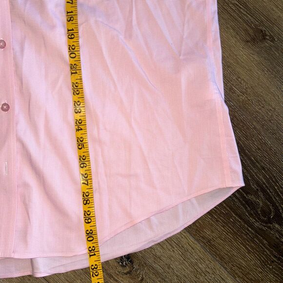 Twillory Pink Checkered Dress Shirt – 100% Cotton, Slim Fit, Size 18 - Picture 5 of 6